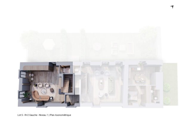 LOT-5_R+2_GAUCHE_NIVEAU-1_PLAN-AXONOMETRIE