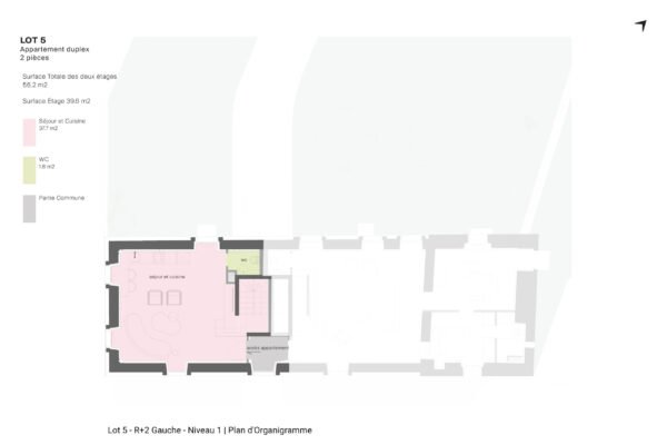 LOT-5_R+2_GAUCHE_NIVEAU-1_PLAN-ORGANIGRAMME