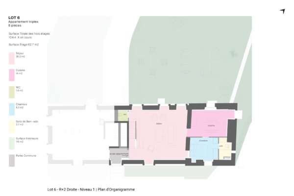LOT-6_R+2_DROITE_NIVEAU-1_PLAN ORGANIGRAMME